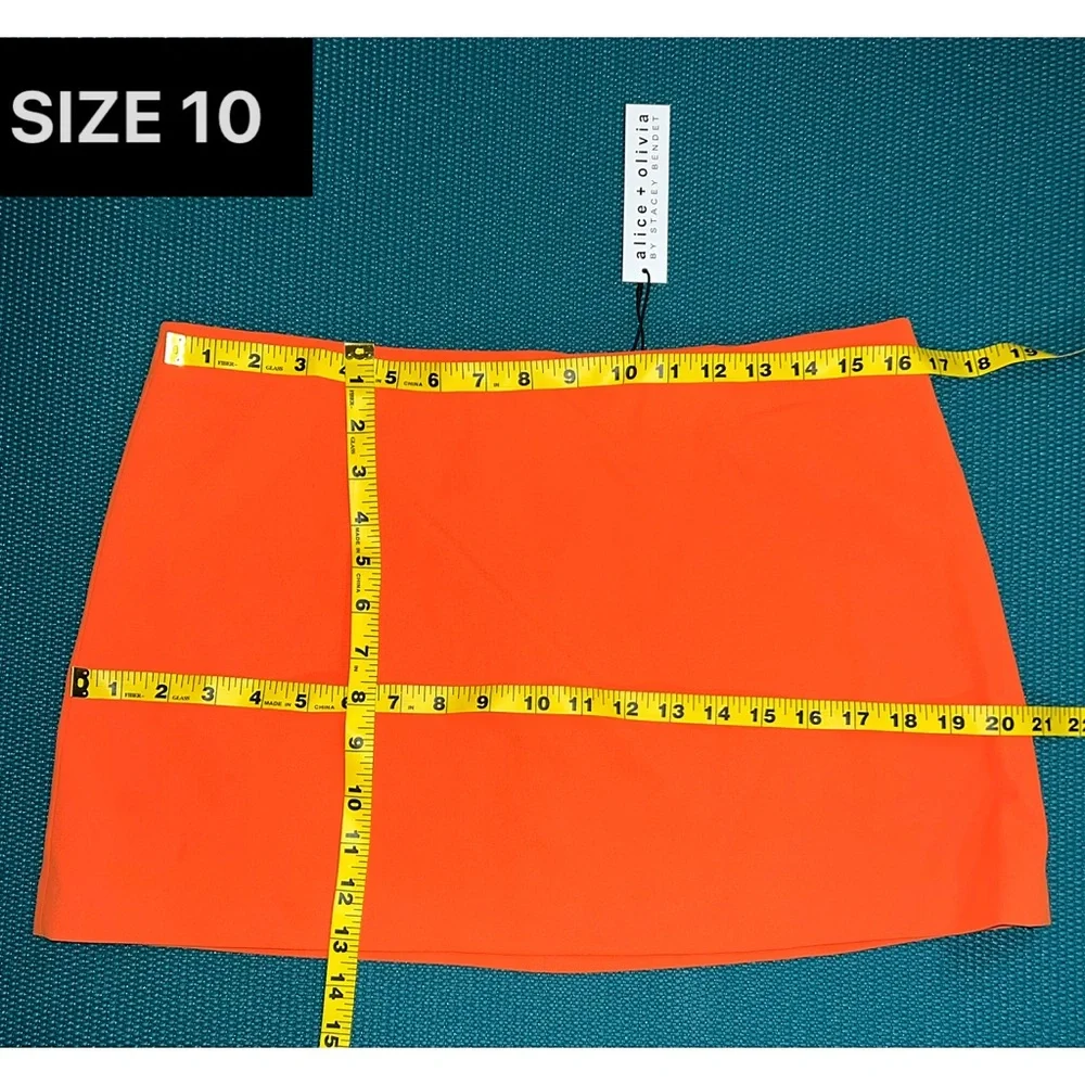 Alice + Olivia Rubi Orange Micro Mini Skirt
